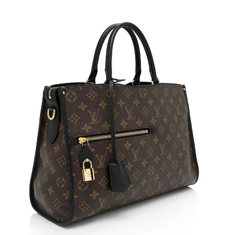 Louis Vuitton tote bags with a water - resistant coating for outdoor useLouis Vuitton Monogram Canvas Popincourt MM Satchel (7ZaP7V)