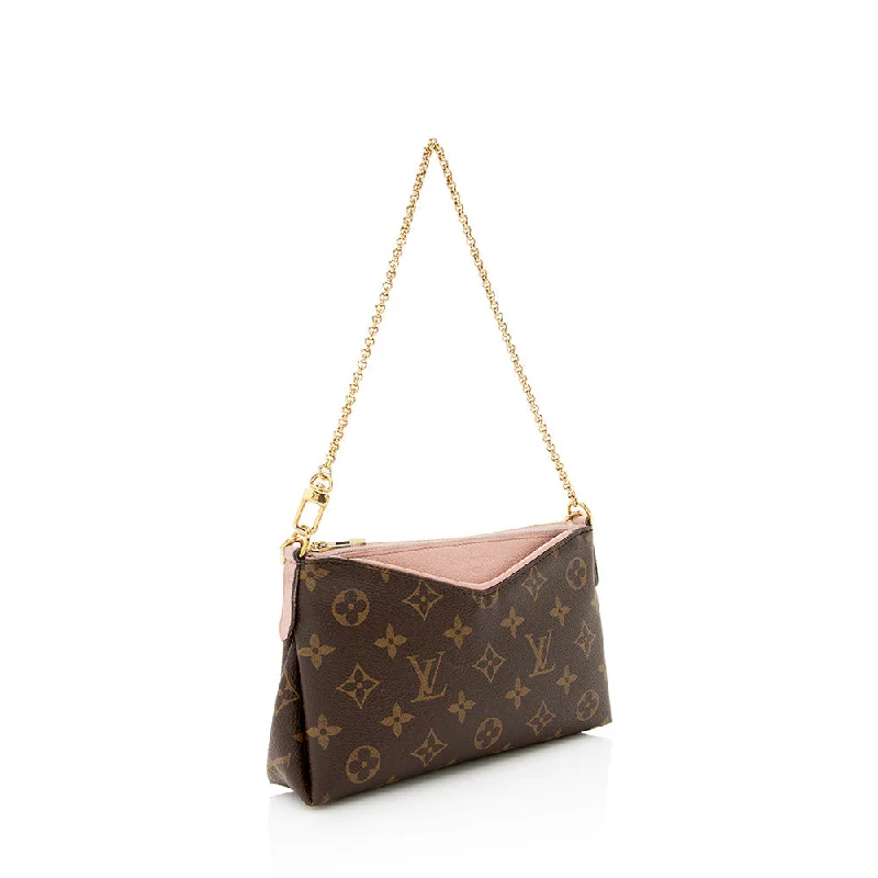 Louis Vuitton tote bags with a water - resistant coating for outdoor useLouis Vuitton Monogram Canvas Pallas Clutch (21789)