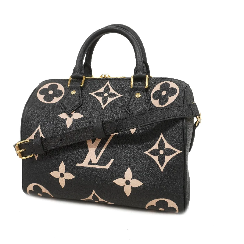 Louis Vuitton Alma bags with a leather - wrapped handle for a luxurious feelLouis Vuitton Monogram Empreinte Speedy Bandouliere 25 M58947