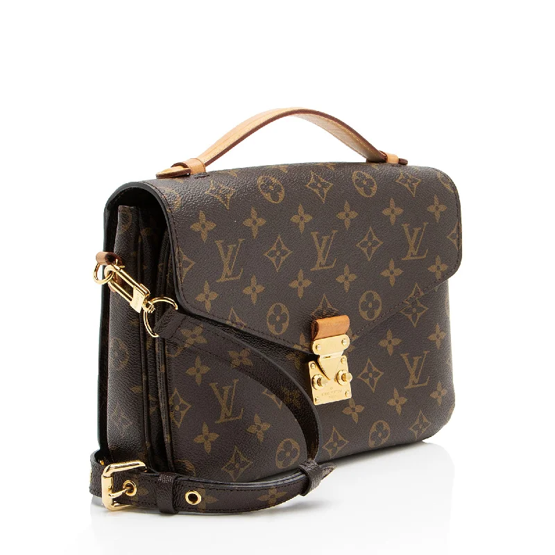 Louis Vuitton bags with a magnetic snap closure for easy accessLouis Vuitton Monogram Canvas Pochette Metis Shoulder Bag (2xsvoW)