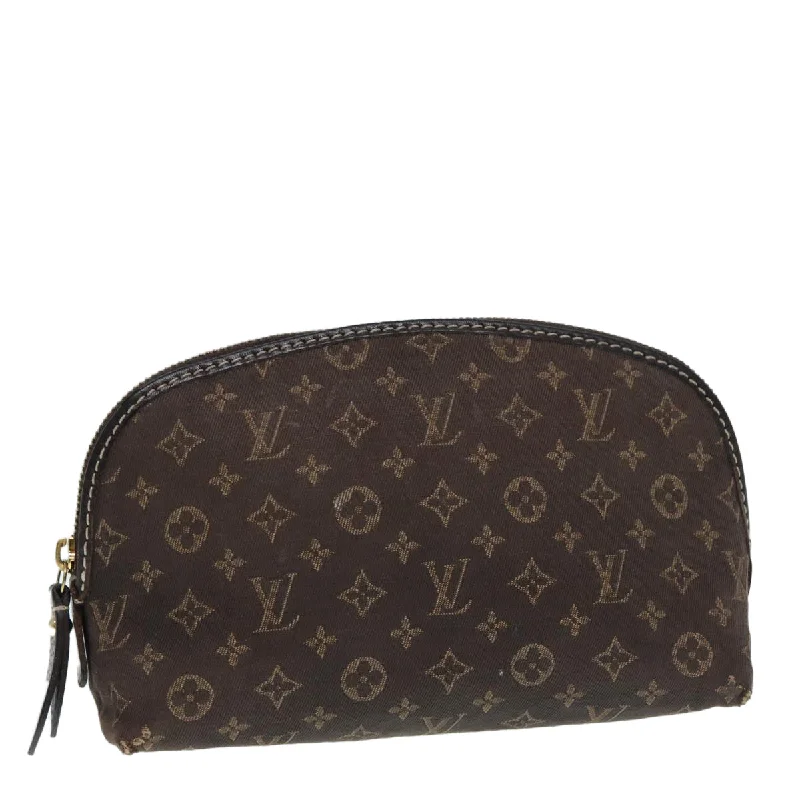 Louis Vuitton crossbody bags with a keychain holder for practicalityLOUIS VUITTON Monogram Idylle Pochette Cosmetic Pouch Brown M40375 LV Auth 88039