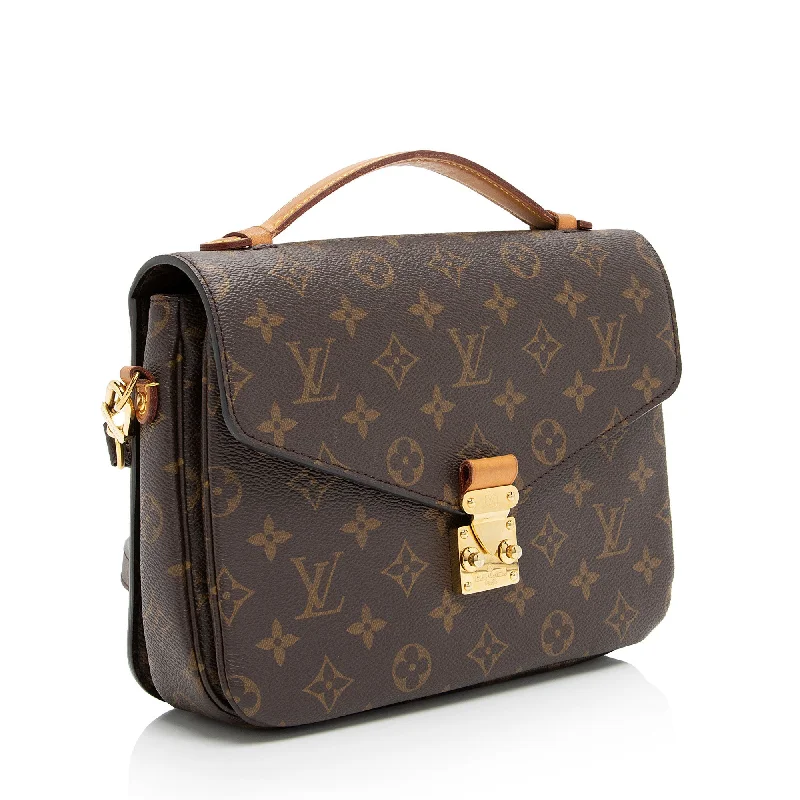 Louis Vuitton bags with a zippered interior pocket for better organizationLouis Vuitton Monogram Canvas Pochette Metis Shoulder Bag (qI76Nd)