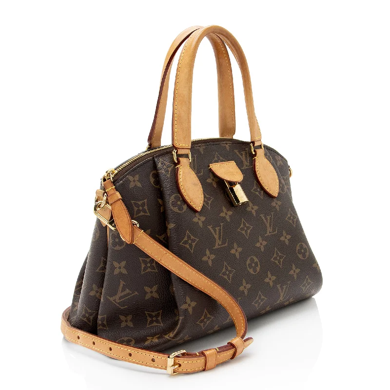 Louis Vuitton Alma bags with a monogram - embossed leather surfaceLouis Vuitton Monogram Canvas Rivoli PM Tote (Op8tnA)