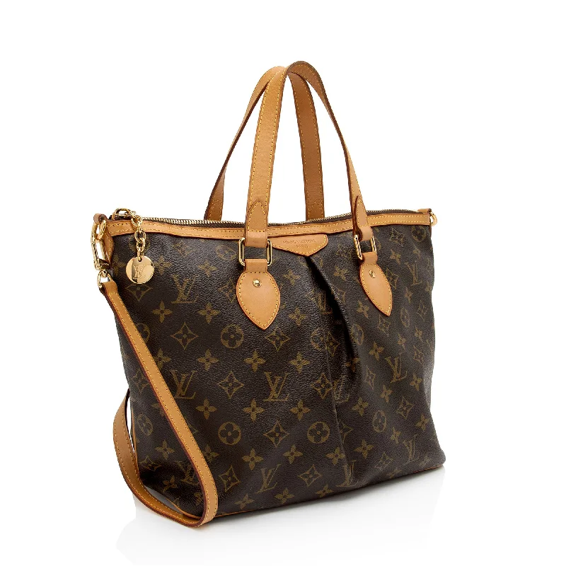 Louis Vuitton backpacks with a sleek, minimalist design for styleLouis Vuitton Monogram Canvas Palermo PM Tote (B28Qz3)