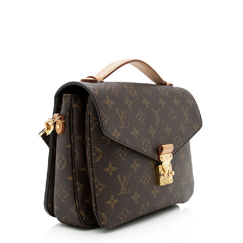 Louis Vuitton backpacks with a padded back panel for comfort during long - wearLouis Vuitton Monogram Canvas Pochette Metis Shoulder Bag (20938)