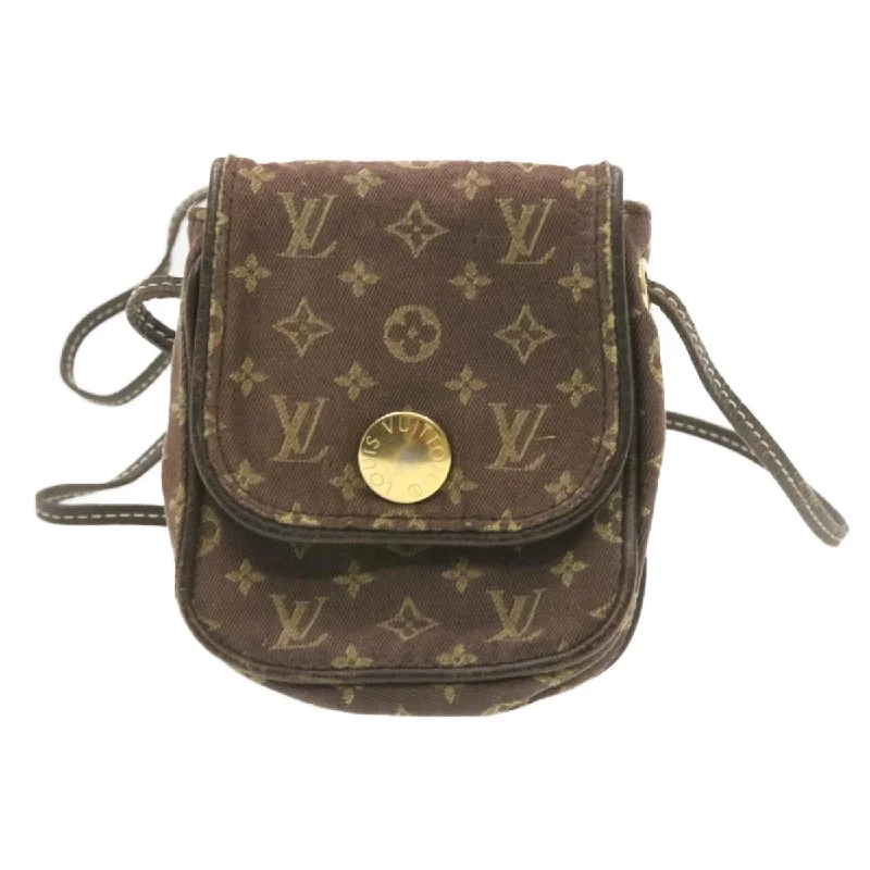 Louis Vuitton handbags with a beaded trim for a touch of glamourLOUIS VUITTON Monogram Idylle Pochette Cancun Pouch Brown M95313 LV Auth am273g