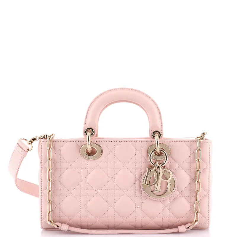 Luxury Christian Dior crossbody bags with a chain - link strapLady D-Joy Bag Cannage Quilt Lambskin Medium