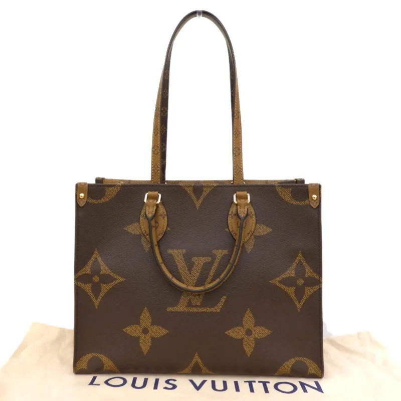 Louis Vuitton bags with a magnetic snap closure for easy accessLouis Vuitton Monogram Giant Reverse On The Go MM 2WAY Bag Discontinued Model M45039