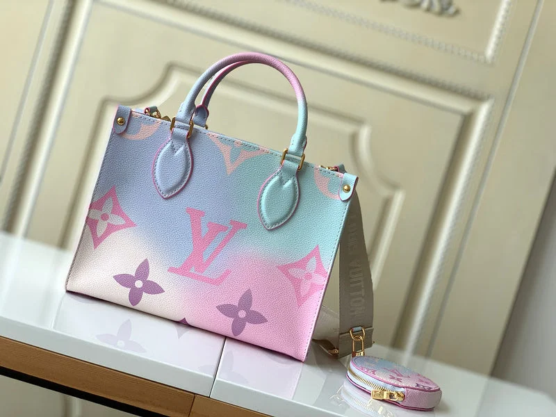 Louis Vuitton tote bags with a printed LV logo on the front for brand visibilityFranco Shops- Louis Vuittons  - 16759