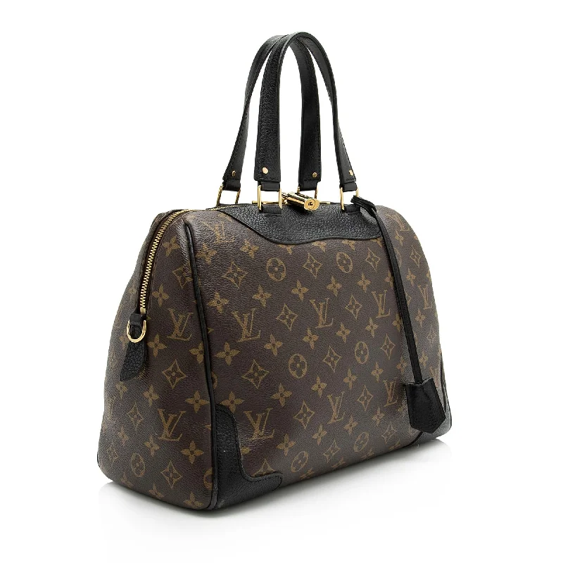 Louis Vuitton crossbody bags in a bold red color for a statementLouis Vuitton Monogram Canvas Retiro NM Satchel (23786)