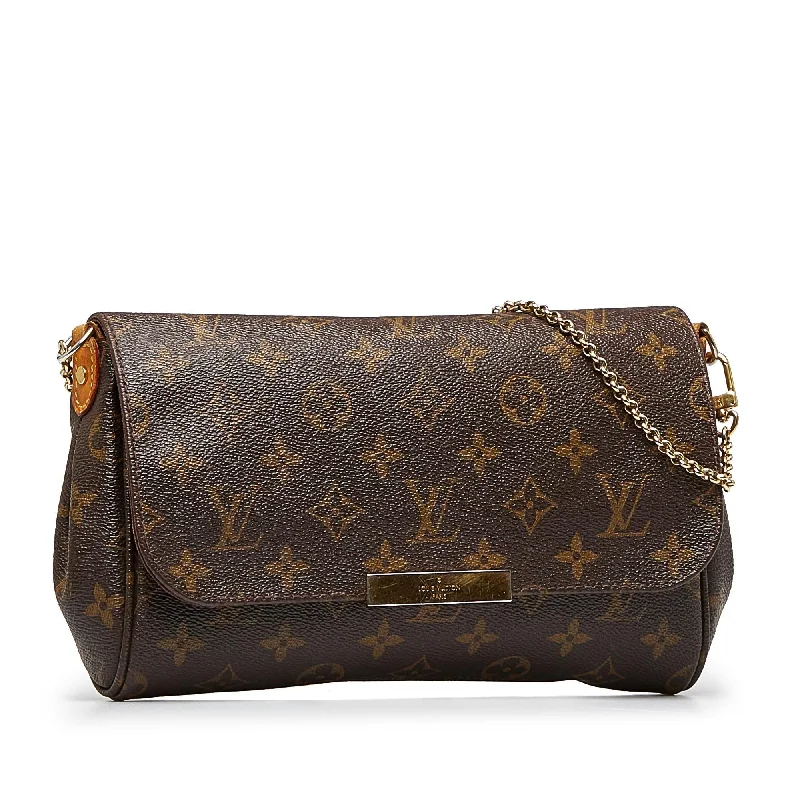 Louis Vuitton Twist bags with the iconic LV - turnlock closureLouis Vuitton Monogram Favorite MM (SHG-jGEvgu)