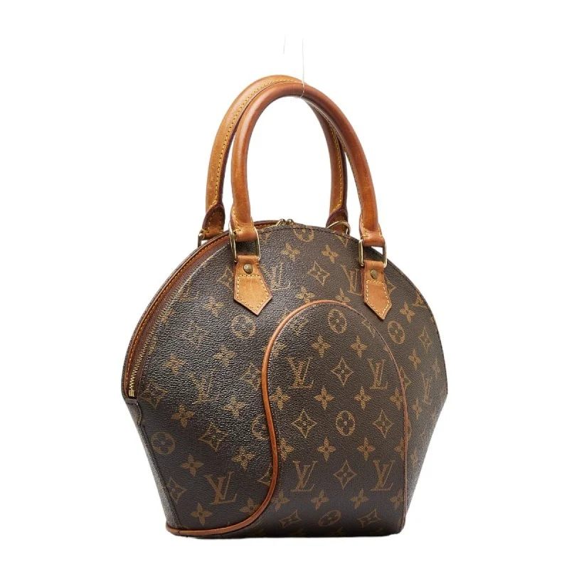 Ladies Louis Vuitton Petite Malle bags with a star - shaped charm for cutenessLOUIS VUITTON Monogram Ellipse PM Handbag M51127 Brown PVC Leather Women's