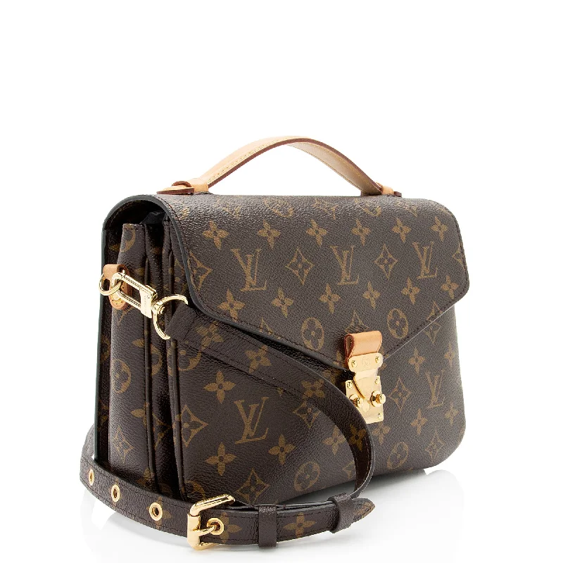 Louis Vuitton bags with a detachable mirror inside for on - the - go touch - upsLouis Vuitton Monogram Canvas Pochette Metis Shoulder Bag (Cdusfg)