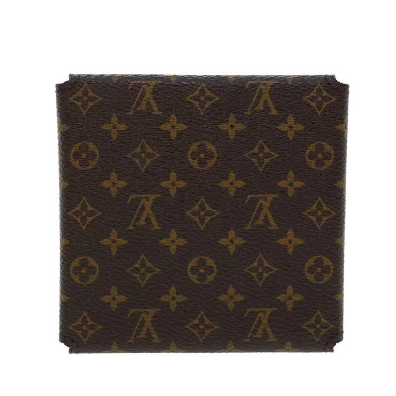 Louis Vuitton bags with a chain - link trim and a leather body for a modern edgeLOUIS VUITTON Monogram Jewelry Case Accessory Case LV Auth 44128