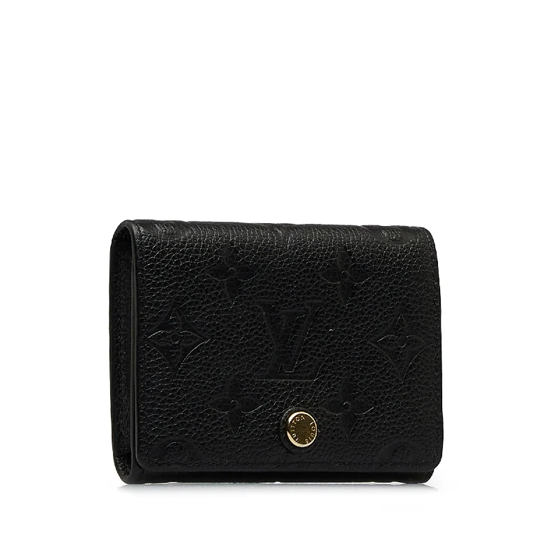 Louis Vuitton handbags with a patent - leather finish for a shiny lookLOUIS VUITTON Monogram Empreinte Card Case Card Holder