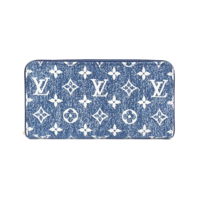 Louis Vuitton bags with a chain - link trim and a leather body for a modern edgeLouis Vuitton Monogram Jacquard Denim Zippy Wallet M81226 Wallet