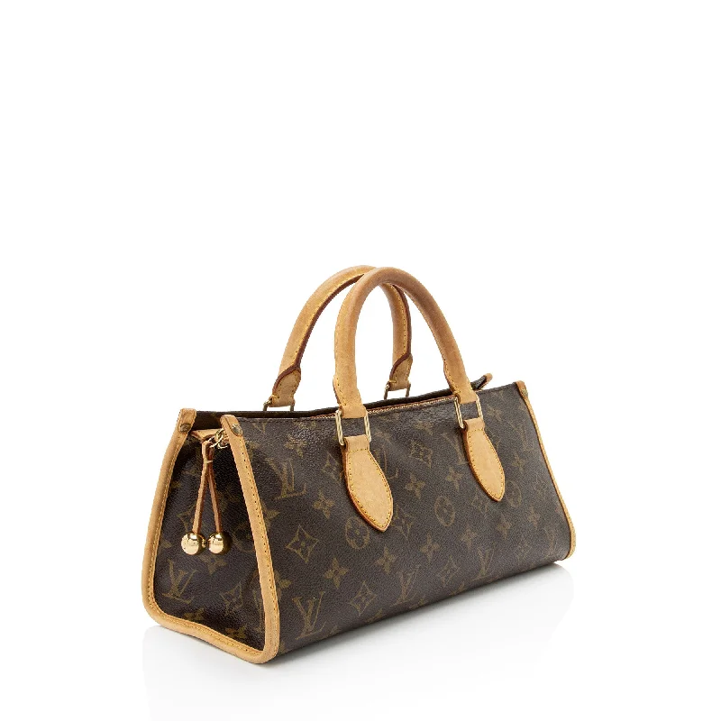 Louis Vuitton tote bags with a double - handle and shoulder - strap optionLouis Vuitton Monogram Canvas Popincourt Satchel (MbAS69)