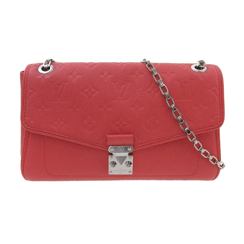 Louis Vuitton Petite Malle bags with a hard - shell structure for uniquenessLouis Vuitton Monogram Implant Saint-Germain PM Shoulder Bag Pink M41763