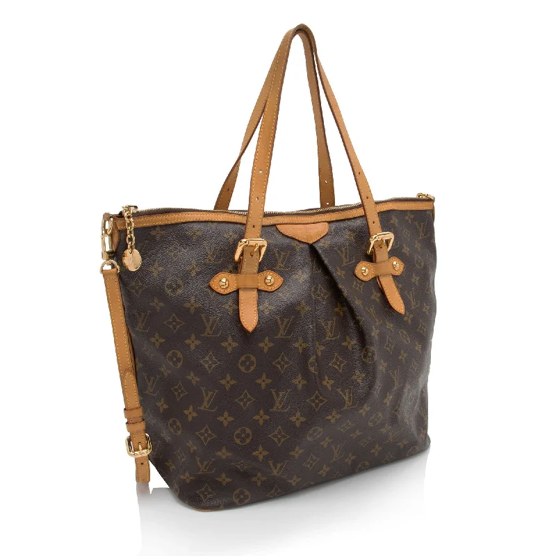 Ladies Louis Vuitton handbags with a detachable coin purse insideLouis Vuitton Monogram Canvas Palermo GM Tote (kS6DS5)