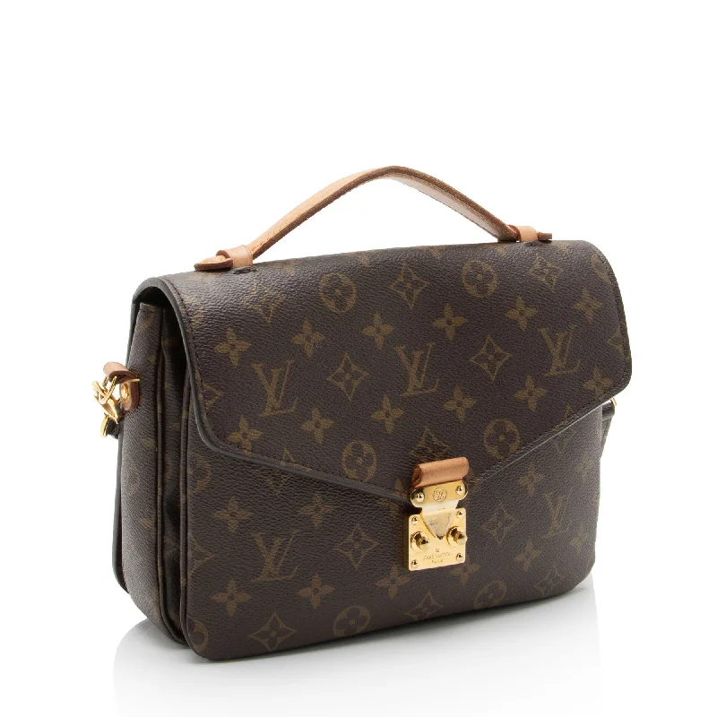 Louis Vuitton bags with a detachable mirror inside for on - the - go touch - upsLouis Vuitton Monogram Canvas Pochette Metis Shoulder Bag (0Q33me)