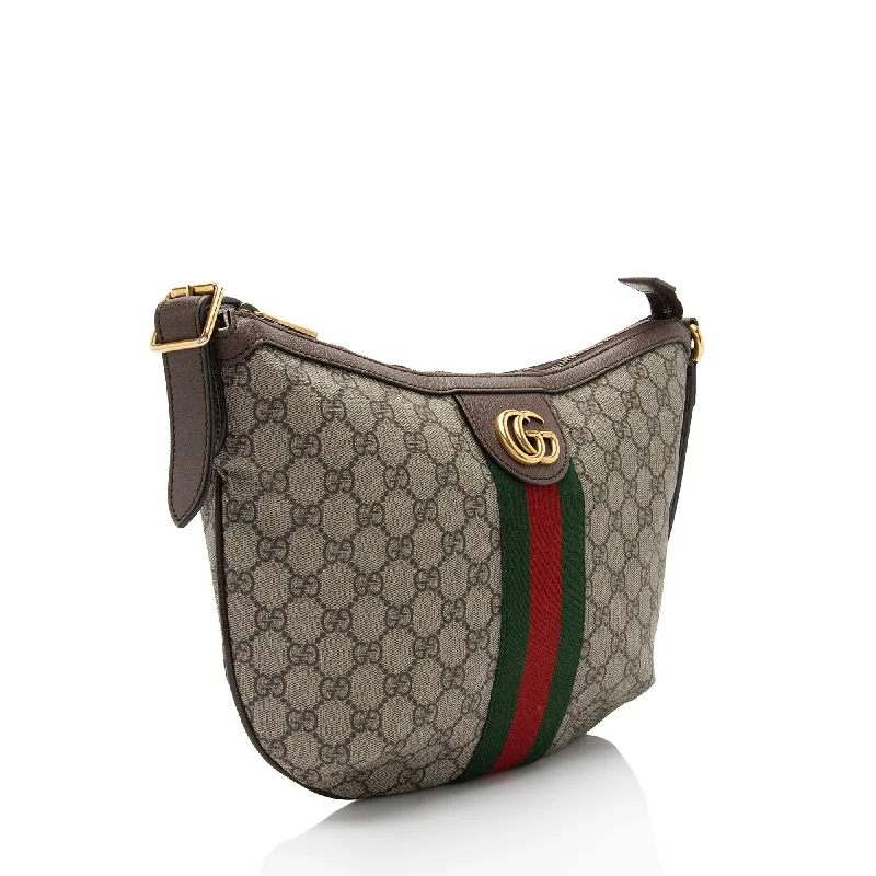 Women Gucci crossbody bags in a bold red colorGucci GG Supreme Ophidia Small Shoulder Bag (enWfwL)