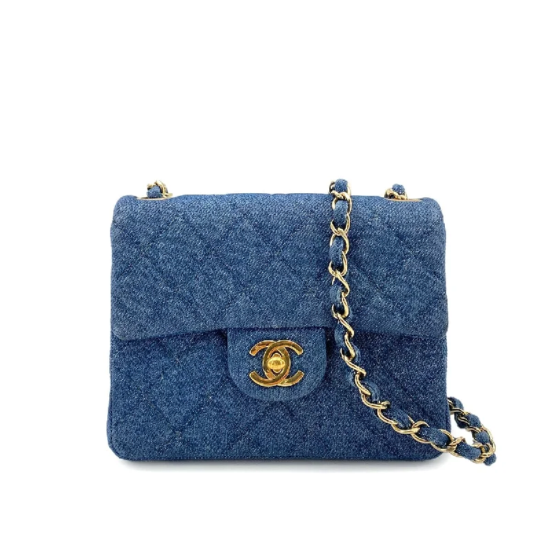 Chanel Lightweight Handbag for Daily ErrandsChanel Vintage Mini Square Blue Denim GHW #5 90250466