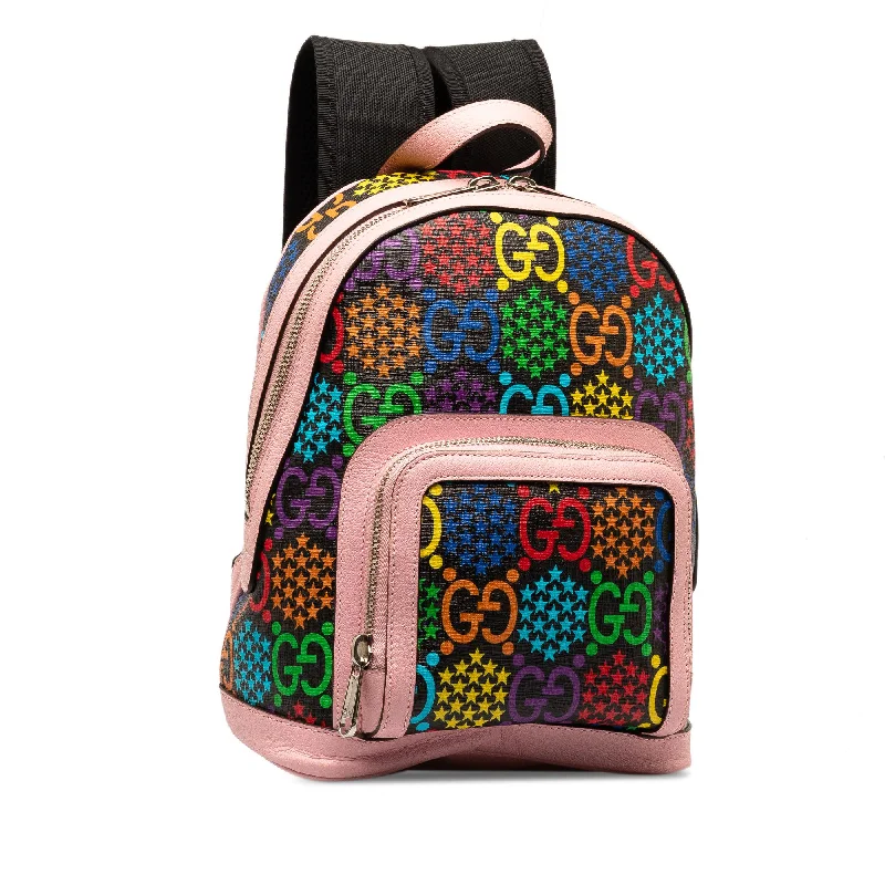 Women Gucci crossbody bags in a bold red colorGucci GG Supreme Psychedelic Backpack m1cRpB)