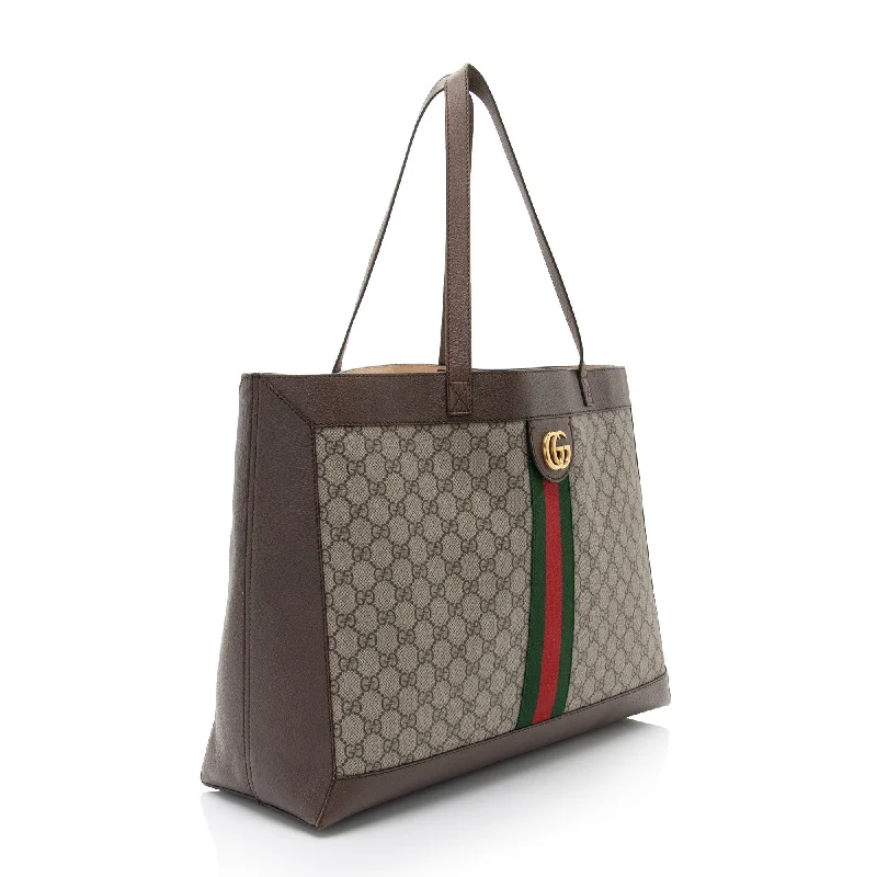 Gucci Marmont bags for women with a contrast - colored interiorGucci GG Supreme Ophidia Medium Soft Tote (TCntMN)