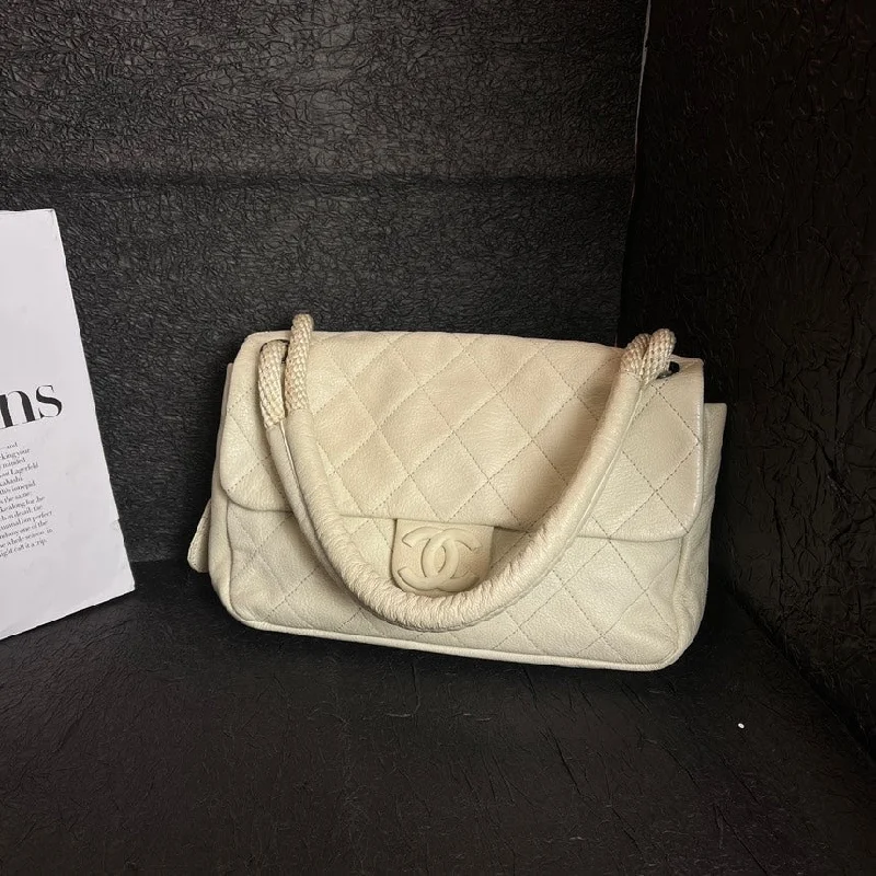 Chanel bags with chain and leather strap combinationsChanel Cream Quilted Leather Shoulder Bag 29cm