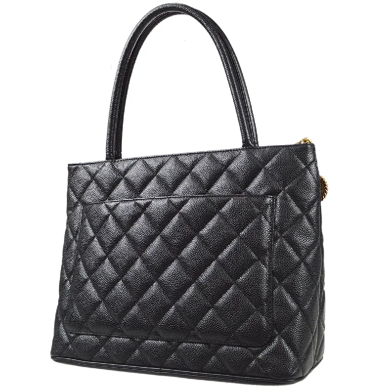 Chanel New Arrival Handbag with Gold HardwareChanel Medallion Quilted Tote Handbag Black Caviar