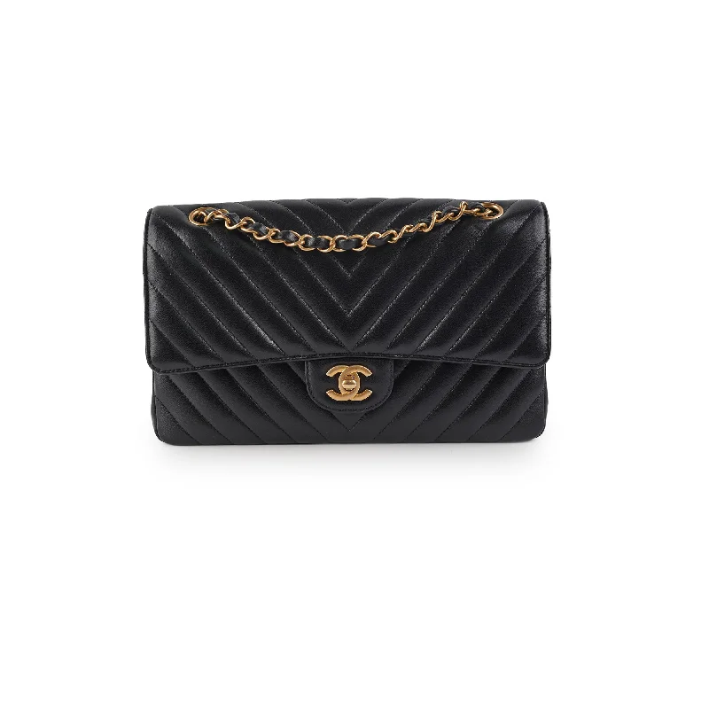 Chanel bags with chain and leather strap combinationsChanel Medium/Large Classic Flap Chevron