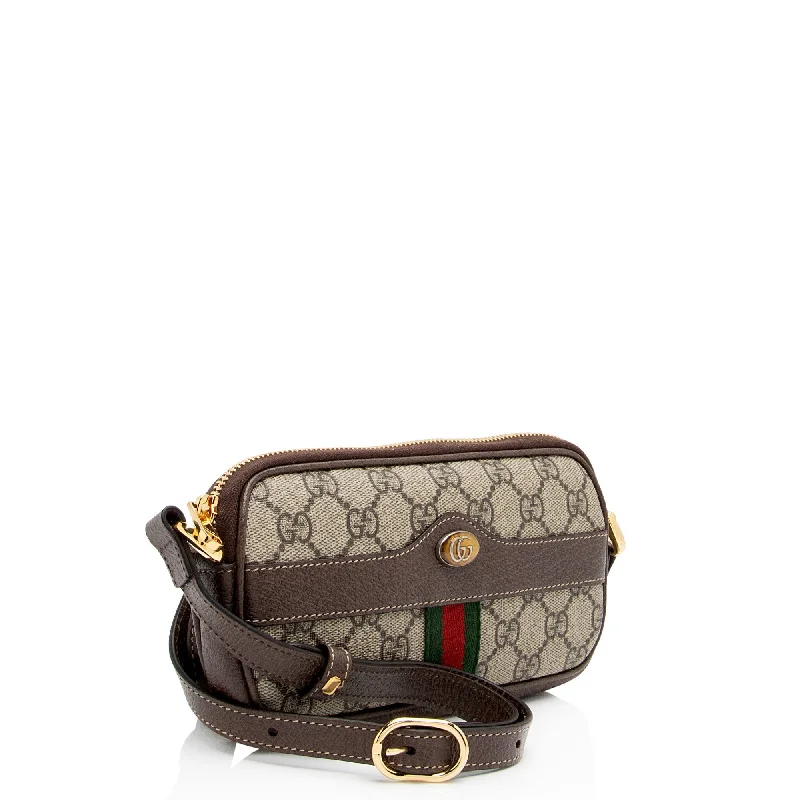 Women Gucci crossbody bags with a woven leather strapGucci GG Supreme Ophidia Mini Crossbody (Jteyep)