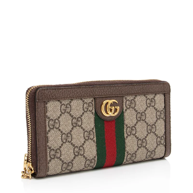 Women Gucci bags with a magnetic snap closure for easy accessGucci GG Supreme Ophidia Zip Around Wallet (8IpKgX)