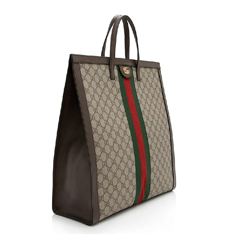 Gucci tote bags for women with a printed Gucci logoGucci GG Supreme Ophidia Soft Large Tote (21837)