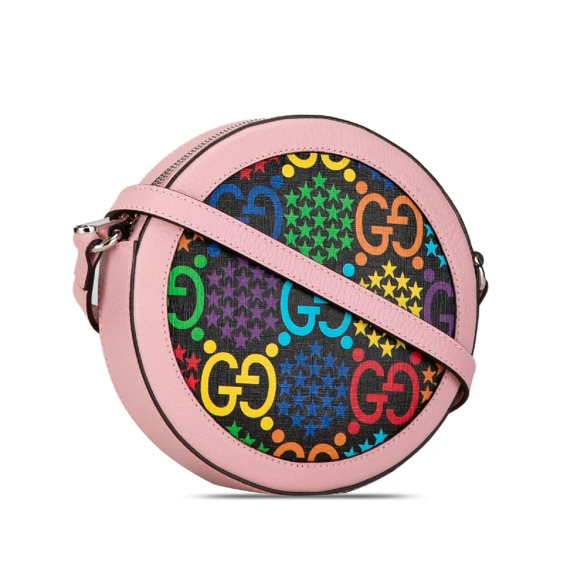 Gucci tote bags for women with a spacious interiorGucci GG Supreme Psychedelic Round Crossbody QNIXUR)