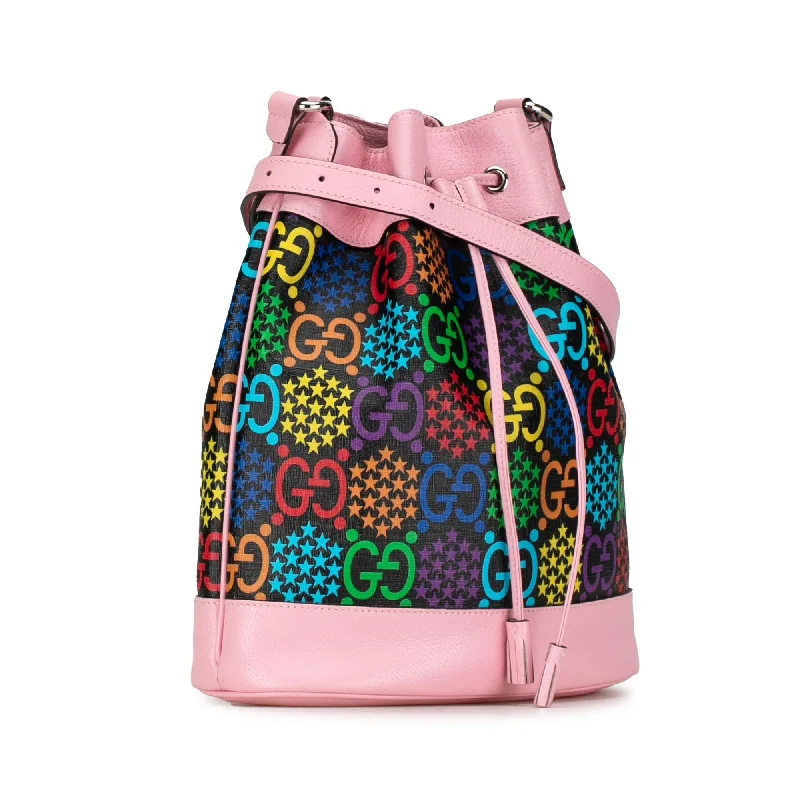 Women Gucci bags with a detachable mirror insideGucci GG Supreme Psychedelic Bucket jXPvnI)