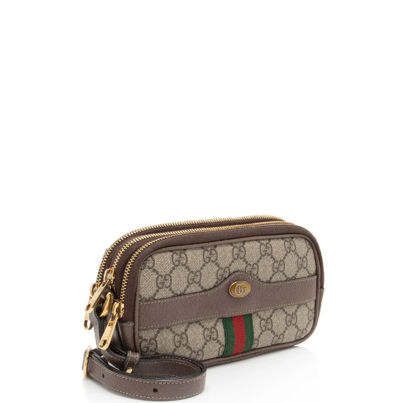 Women Gucci bags with a detachable mirror insideGucci GG Supreme Ophidia Triple Zip Crossbody (PXnMIh)