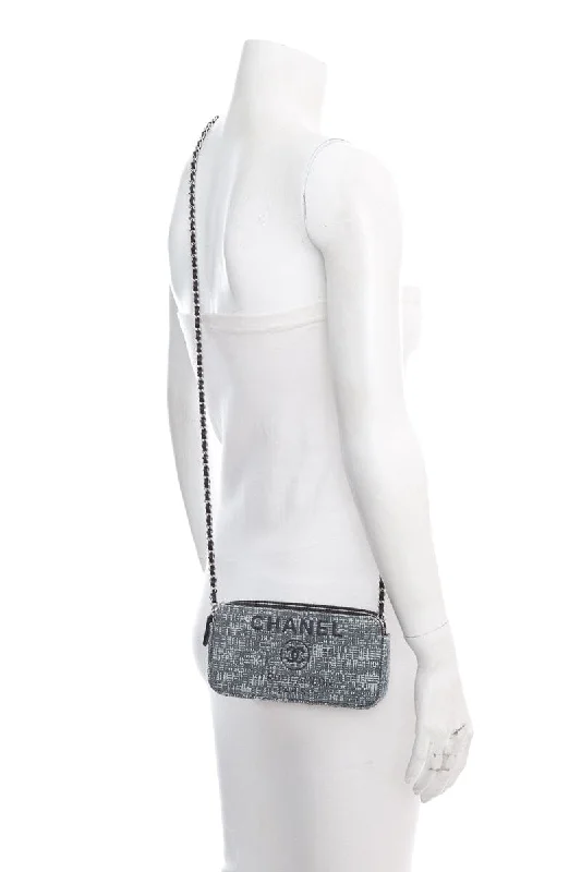 Chanel Quilted Leather Shoulder Bag for FashionistasChanel 2018 Grey Deauville Clutch on Chain Handbag