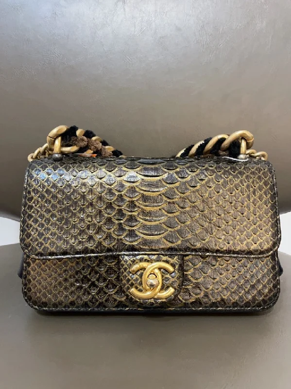 Chanel bags as wedding day accessoriesChanel Mumbai Metropolis Python 2ways Bag Gold Medium