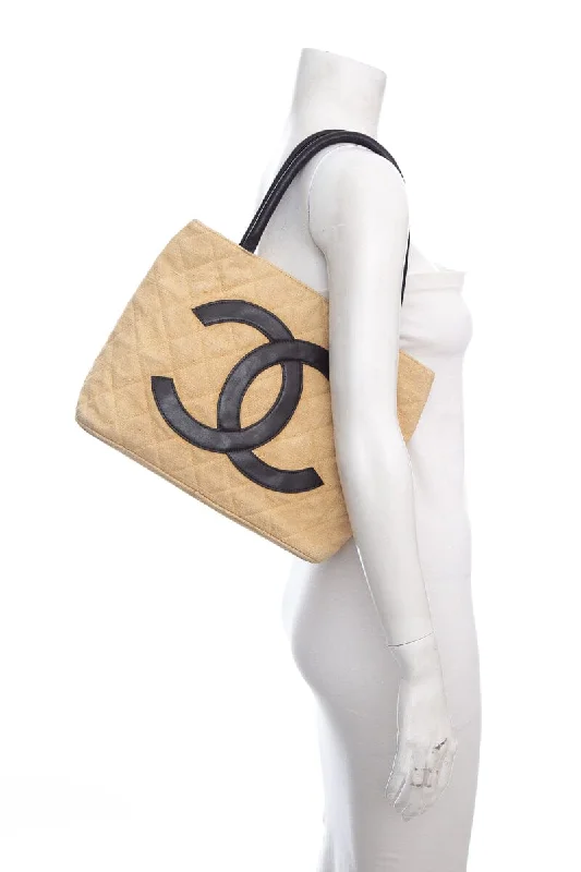 Chanel bags with exclusive seasonal designs and materialsChanel Vintage 1991 Beige Cloth Cambon Tote