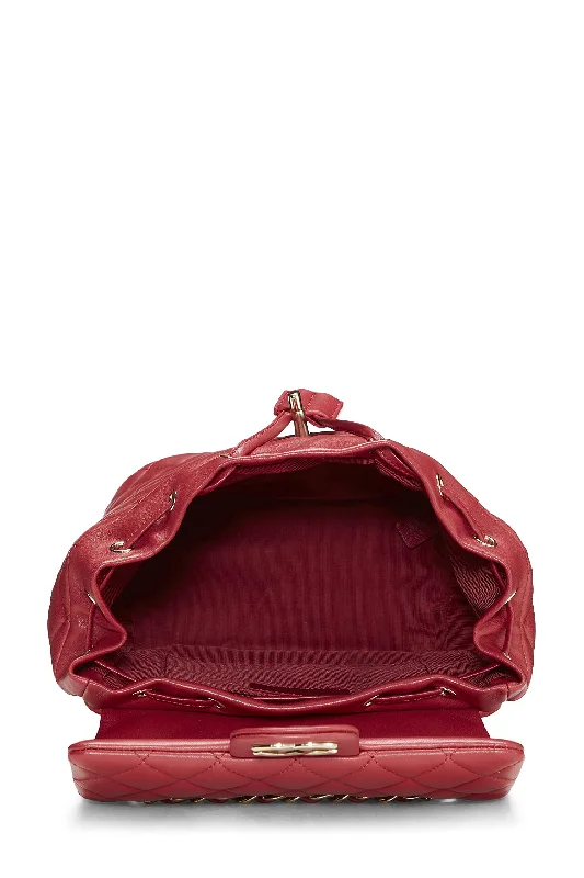 Chanel bags for women with a taste for high fashionChanel,  Red Quilted Lambskin Urban Spirit Backpack Small, Red