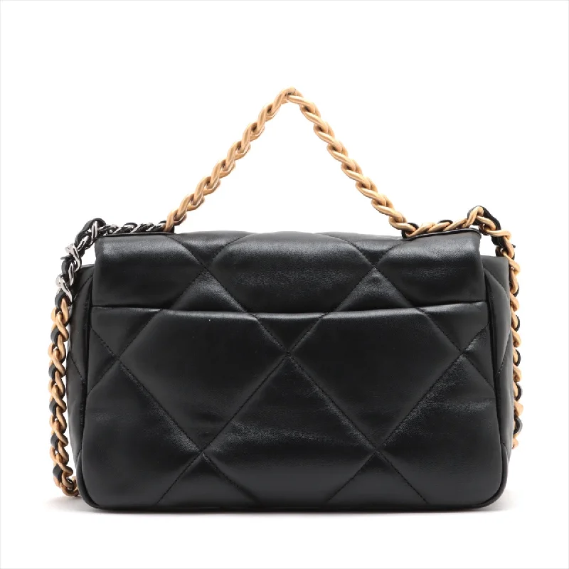 Chanel bags for women with a taste for high fashionChanel 19 2WAY Shoulder Bag Black G x Silver Gold AS1160