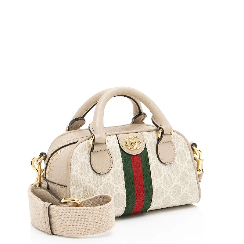 Women Gucci bags with interlocking G hardware for a classic lookGucci GG Supreme Ophidia Mini Satchel (l8wX40)