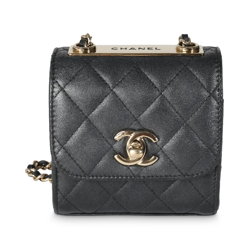 Chanel bags available in bold colors and patternsBlack Quilted Lambskin Trendy CC Clutch With Chain