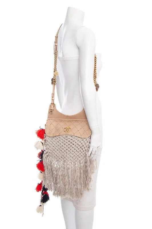 Chanel bags for the minimalist fashionChanel Tan Dubai Resort Crochet Cross-Body