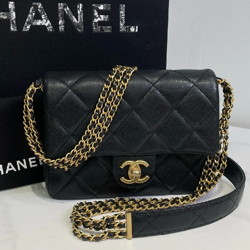 Chanel bags perfect for everyday elegChanel 24c Mini Flap Bag Black Leather Quilted Microchip