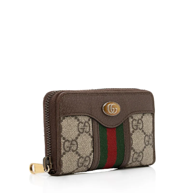 Medium - sized Women Gucci handbags for everyday useGucci GG Supreme Ophidia Zip Around Card Case (SHF-zccB6e)