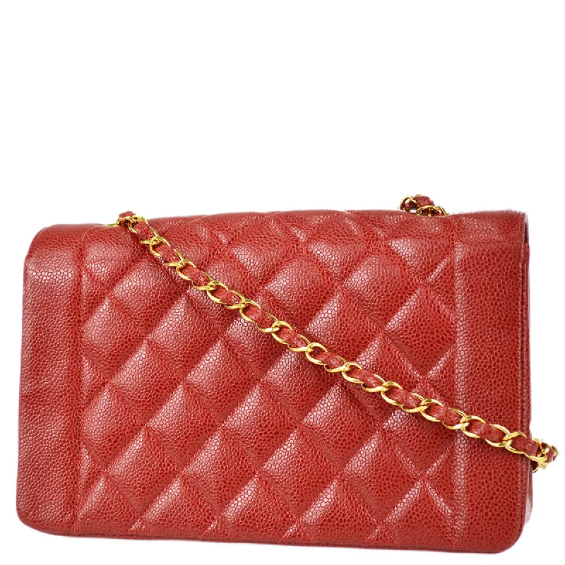 Chanel classicChanel 1994-1996 Red Caviar Medium Diana Flap Bag