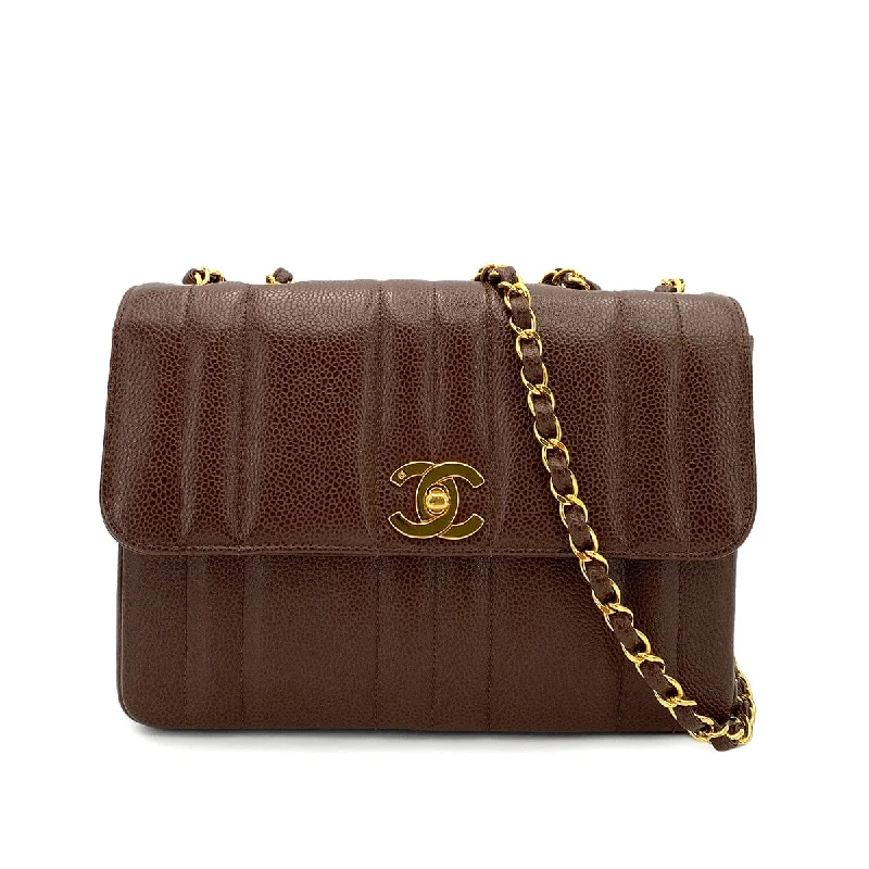 Chanel bags with modern touchesChanel Vintage Single Flap Mademoiselle Brown Caviar GHW #3 90249065