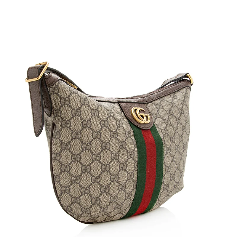 Gucci tote bags for women with a double - handle designGucci GG Supreme Ophidia Small Shoulder Bag (SHF-19860)